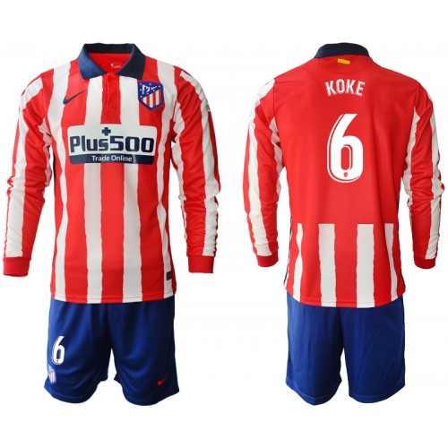 Atlético de Madrid Fodboldtrøjer Koke 6 Børn Hjemmebanesæt 2020/21 Langærmet Atlético de Madrid Fodboldtrøjer Koke 6 Børn Hjemmebanesæt 2020/21 Langærmet